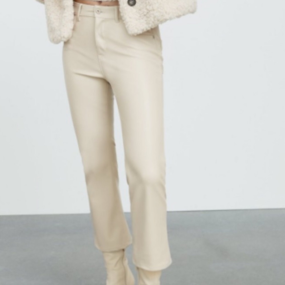Zara Cream Ankle-Length Women's Pants